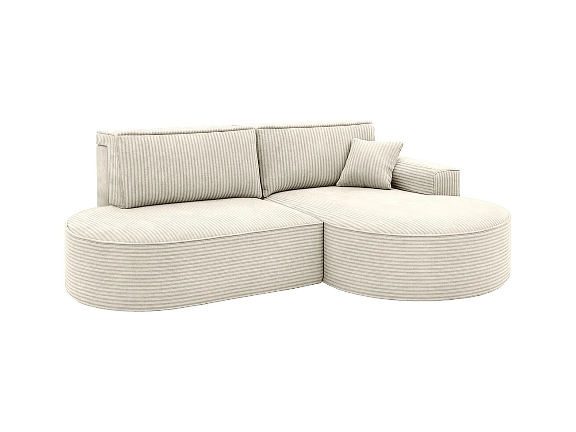 Ecksofa Modena Pro - Komfort und Stil in modernem Design stoff Poso Beige Rechts