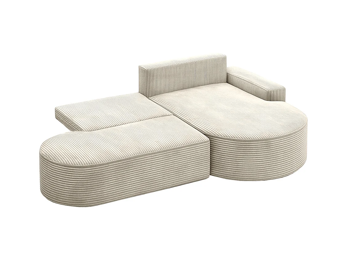 Ecksofa Modena Pro - Komfort und Stil in modernem Design stoff Poso Beige Rechts
