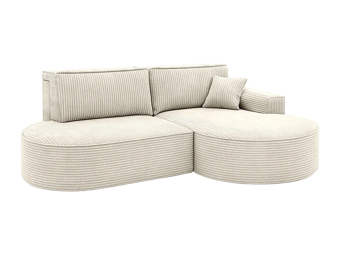 Ecksofa Modena Pro - Komfort und Stil in modernem Design stoff Poso Beige Rechts
