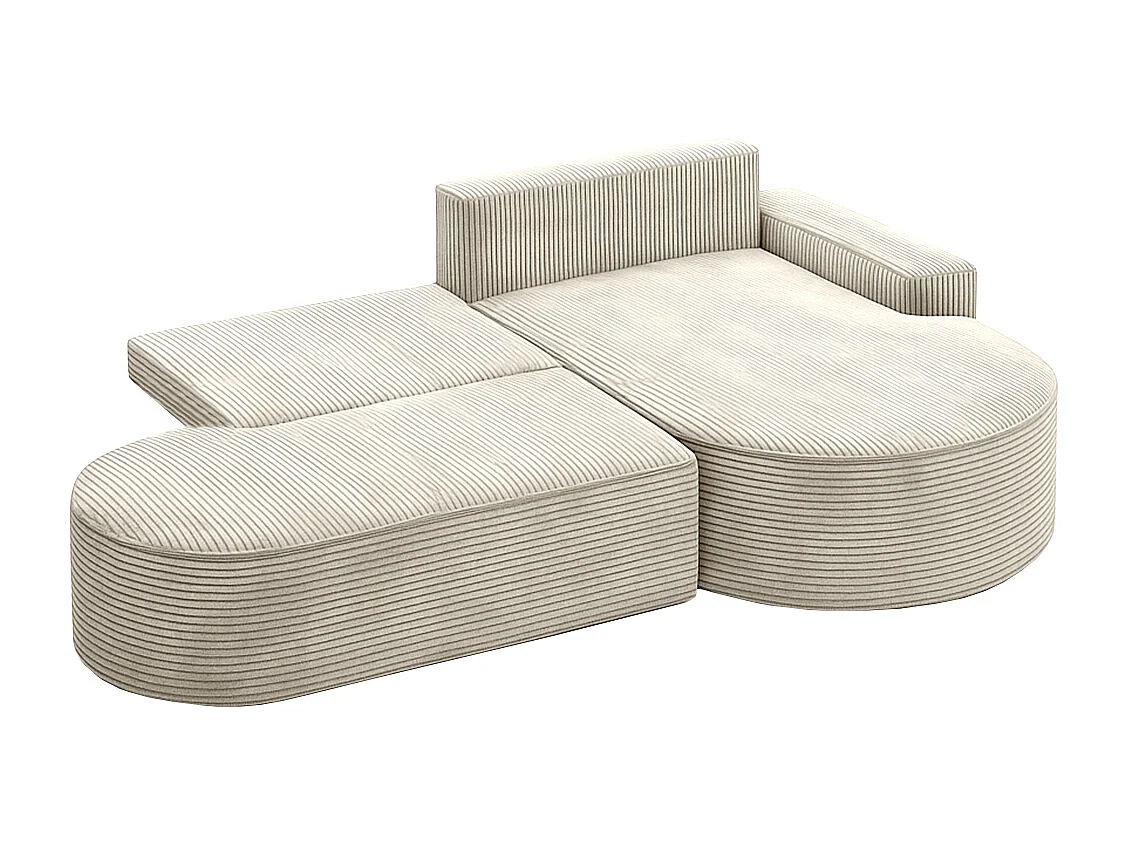 Ecksofa Modena Pro - Komfort und Stil in modernem Design stoff Poso Beige Rechts
