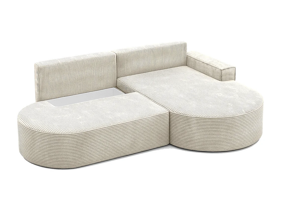 Canapé d'angle Modena Pro - Confort et style dans un tissu au design moderne Poso Beige Droite