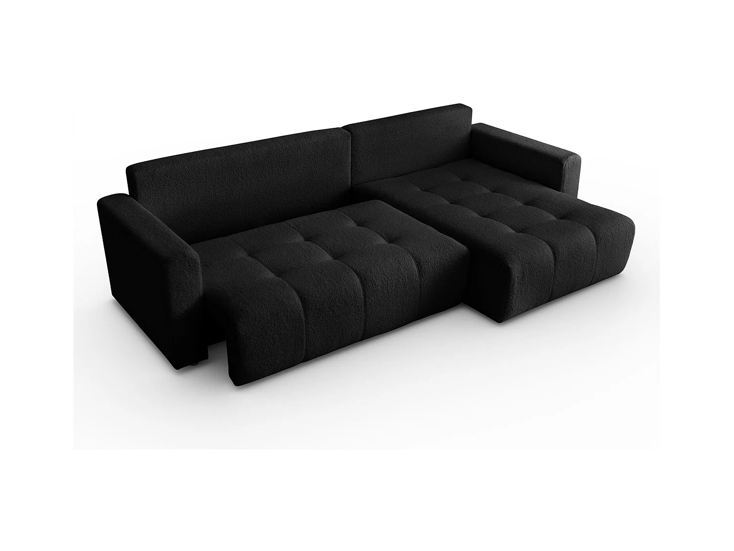 Canapé d'angle VIENNA - style, confort et fonctionnalité Graphite Droite