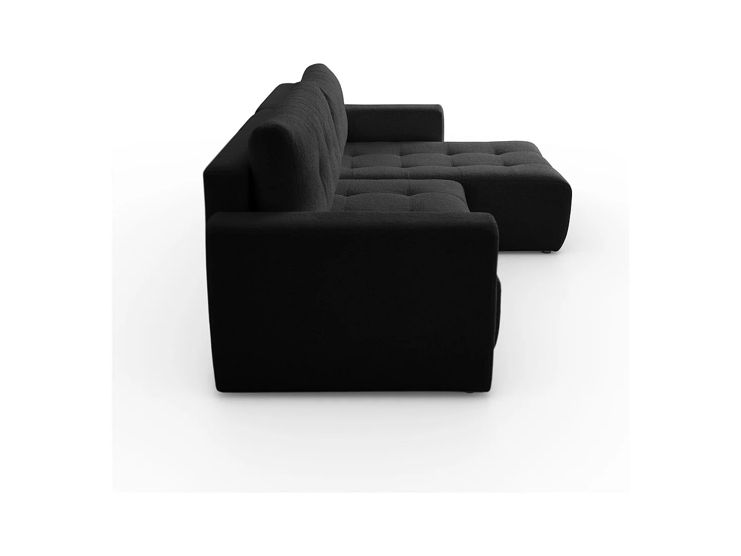 Canapé d'angle VIENNA - style, confort et fonctionnalité Graphite Droite