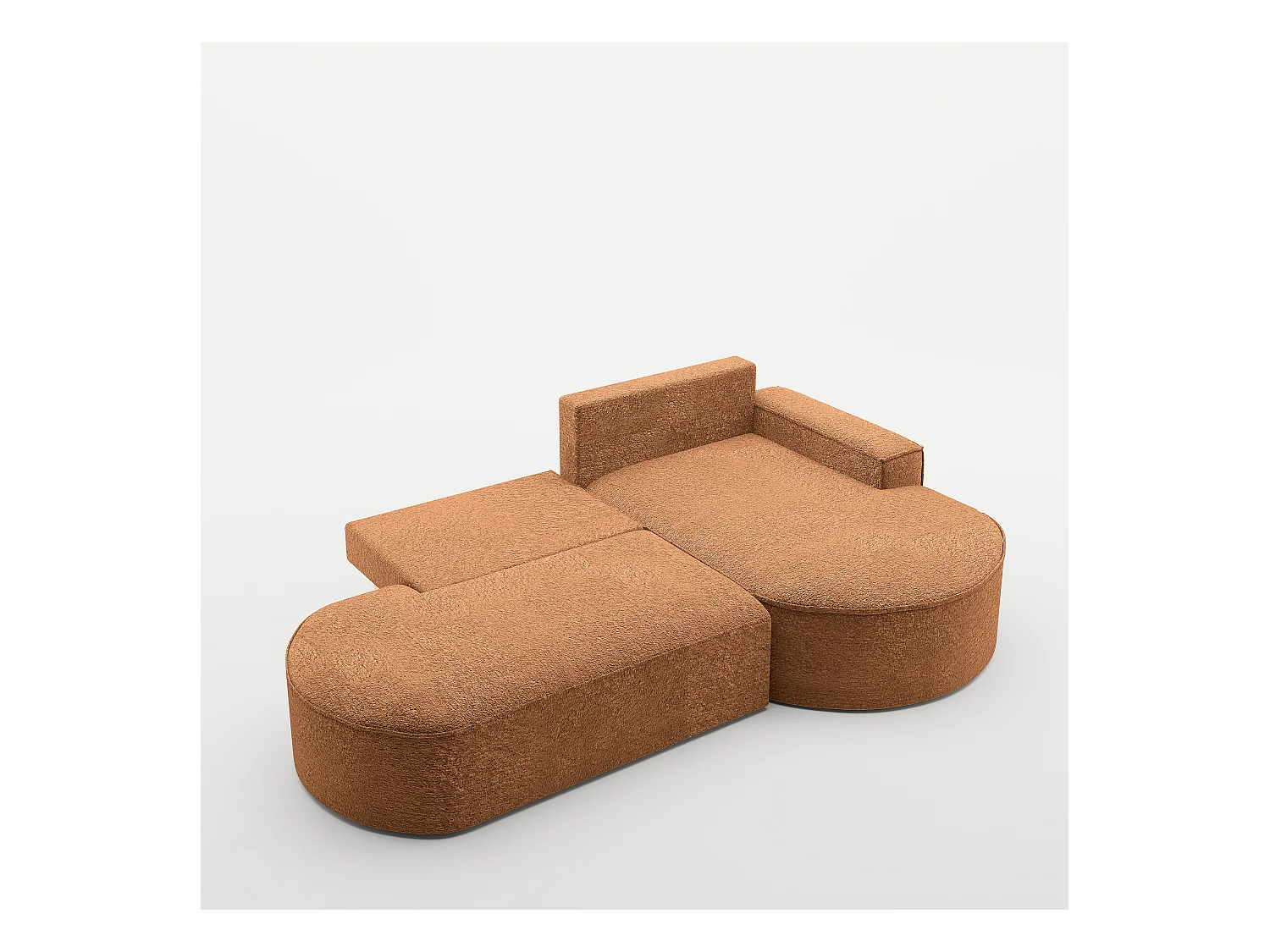 Ecksofa Modena Pro - Komfort und Stil in modernem Design stoff Arena Orange Rechts
