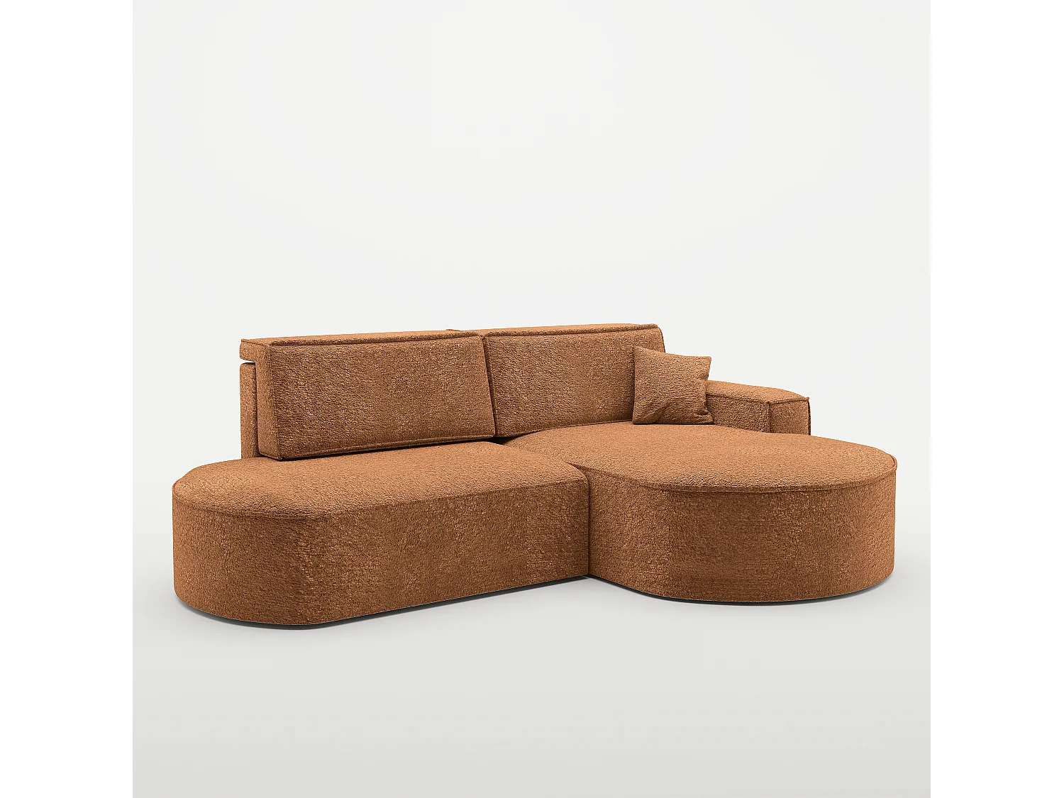 Ecksofa Modena Pro - Komfort und Stil in modernem Design stoff Arena Orange Rechts