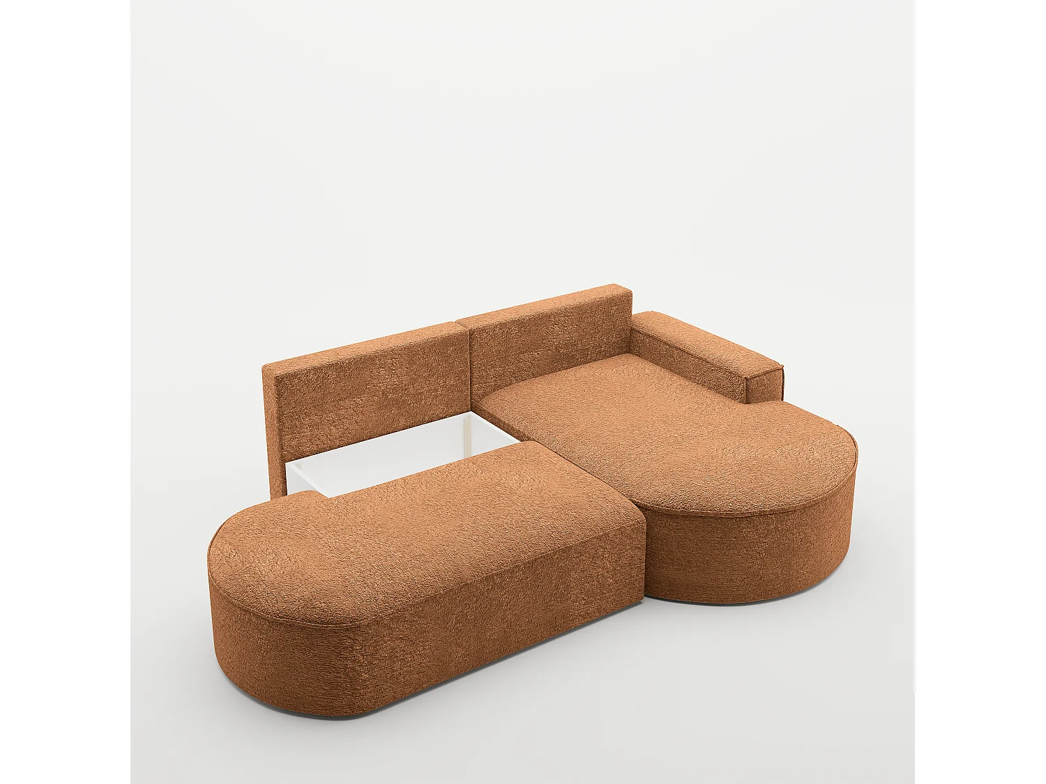 Ecksofa Modena Pro - Komfort und Stil in modernem Design stoff Arena Orange Rechts