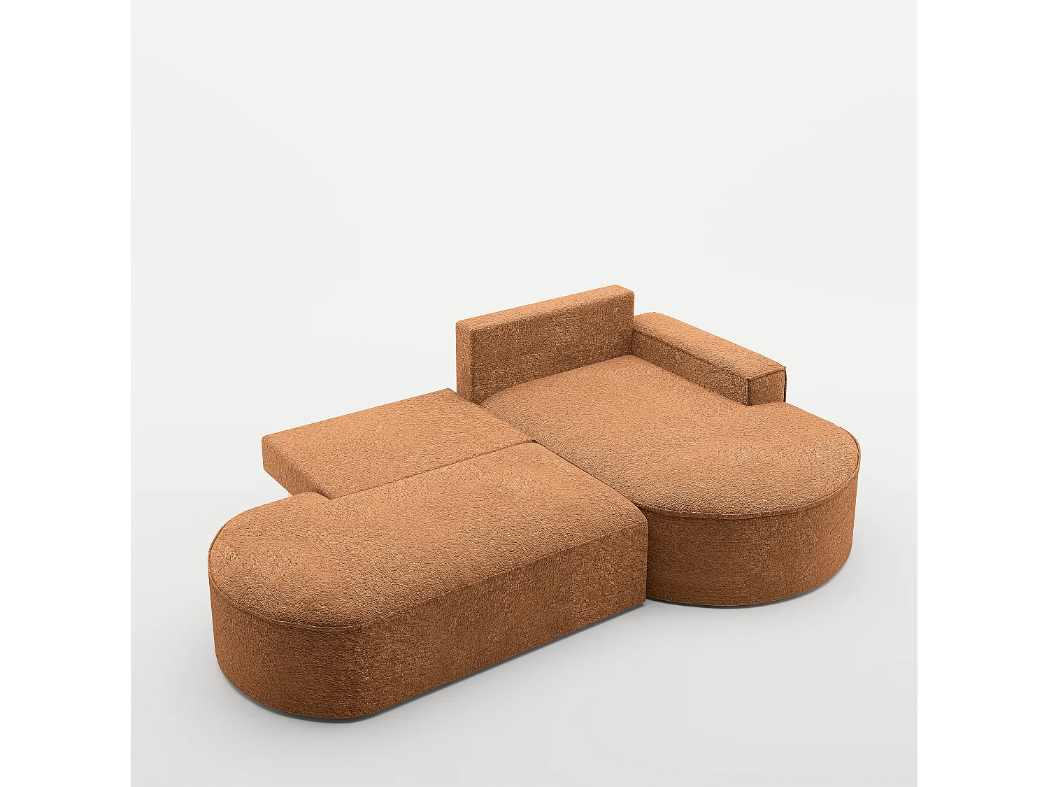 Ecksofa Modena Pro - Komfort und Stil in modernem Design stoff Arena Orange Rechts
