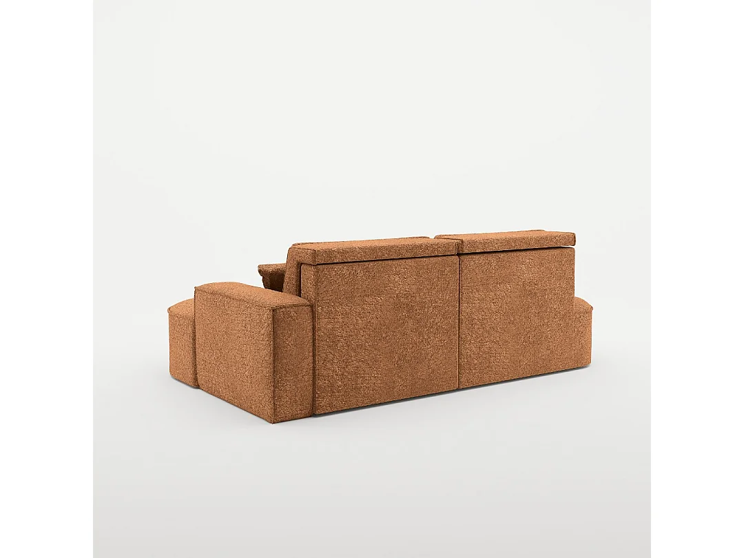 Ecksofa Modena Pro - Komfort und Stil in modernem Design stoff Arena Orange Rechts