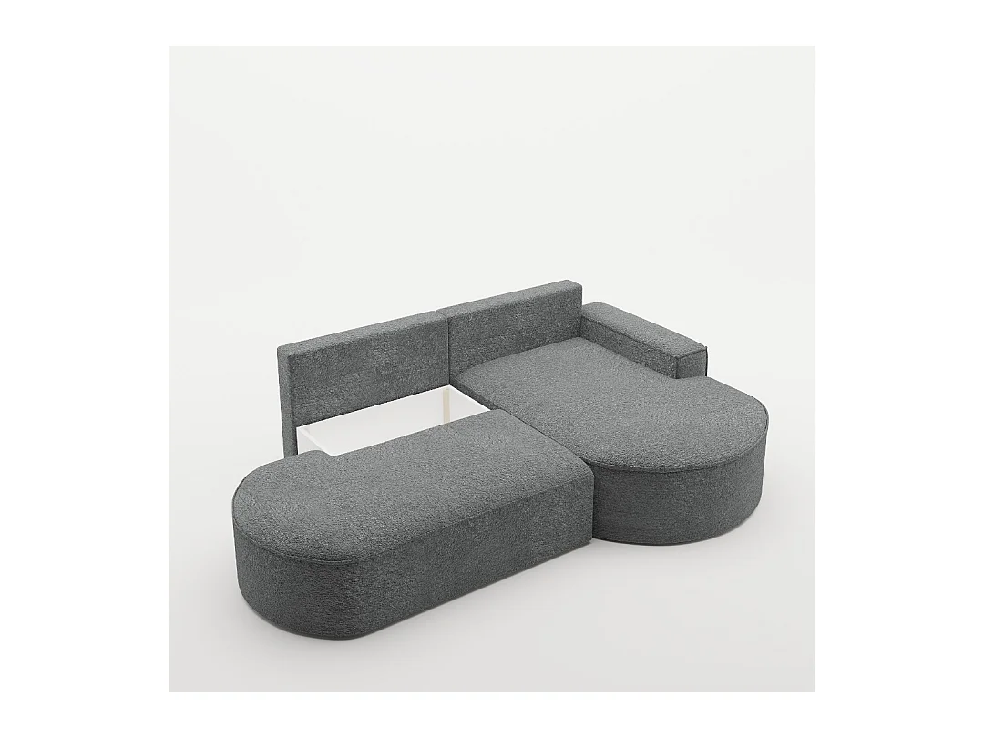 Canapé d'angle Modena Pro - confort et style dans un design moderne tissu Arena Anthracite Droite