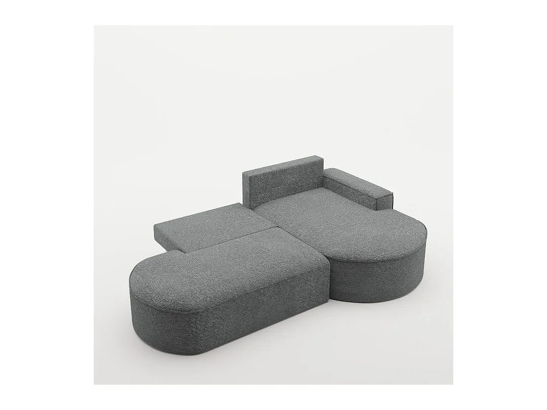 Canapé d'angle Modena Pro - confort et style dans un design moderne tissu Arena Anthracite Droite