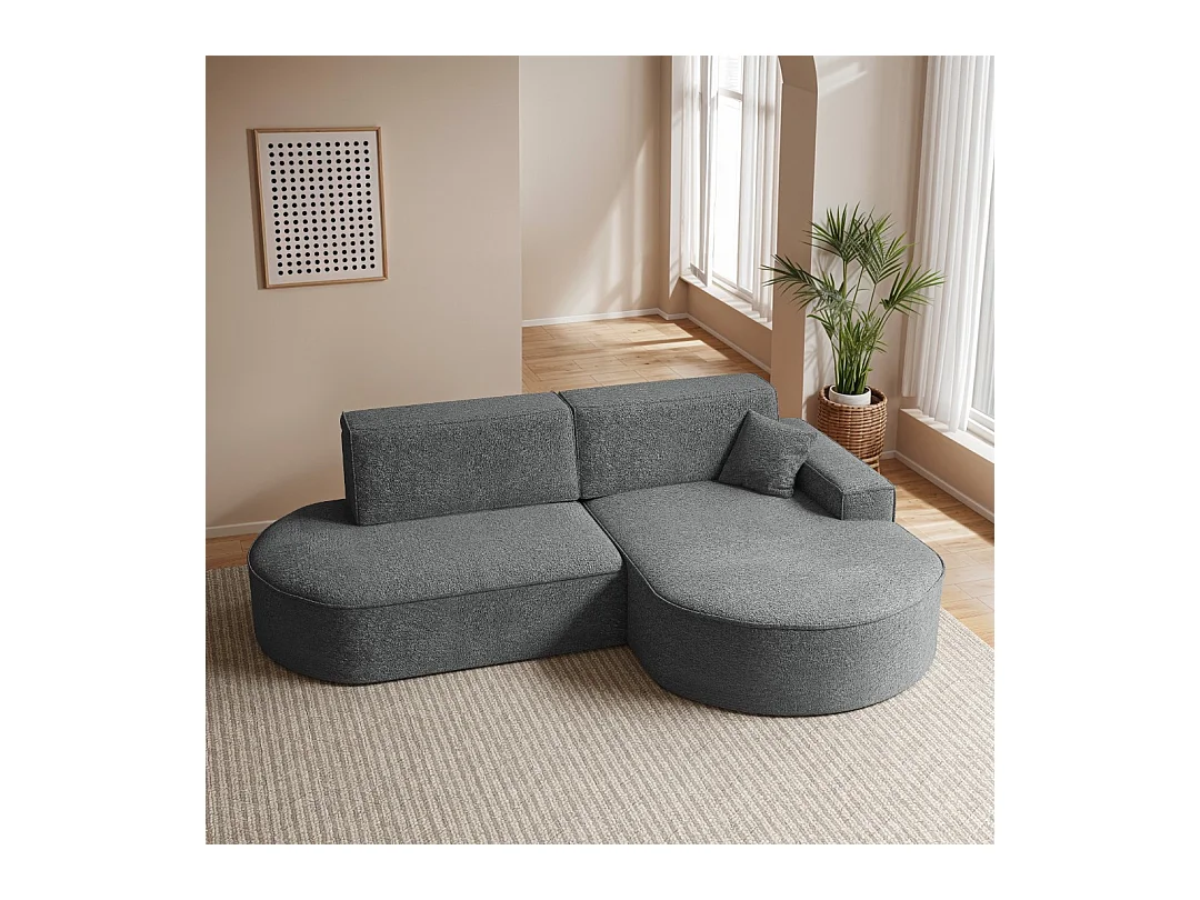 Canapé d'angle Modena Pro - confort et style dans un design moderne tissu Arena Anthracite Droite