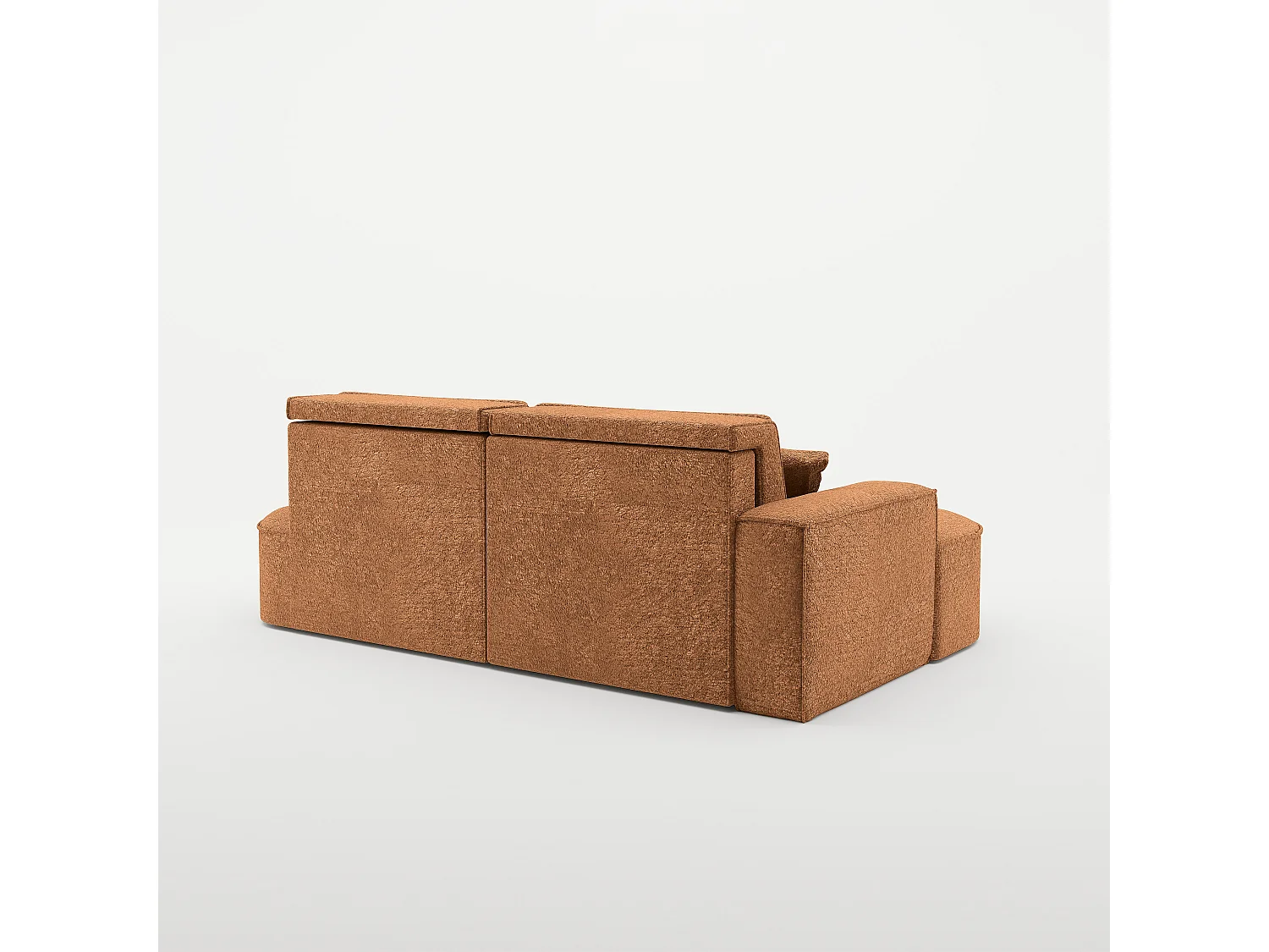 Canapé d'angle Modena Pro - confort et style dans un design moderne tissu Arena Orange Gauche