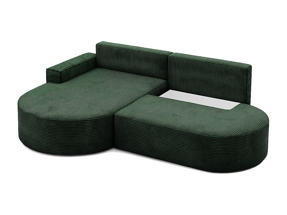 Ecksofa Modena Pro - Komfort und Stil in modernem Design stoff Poso Grün Links
