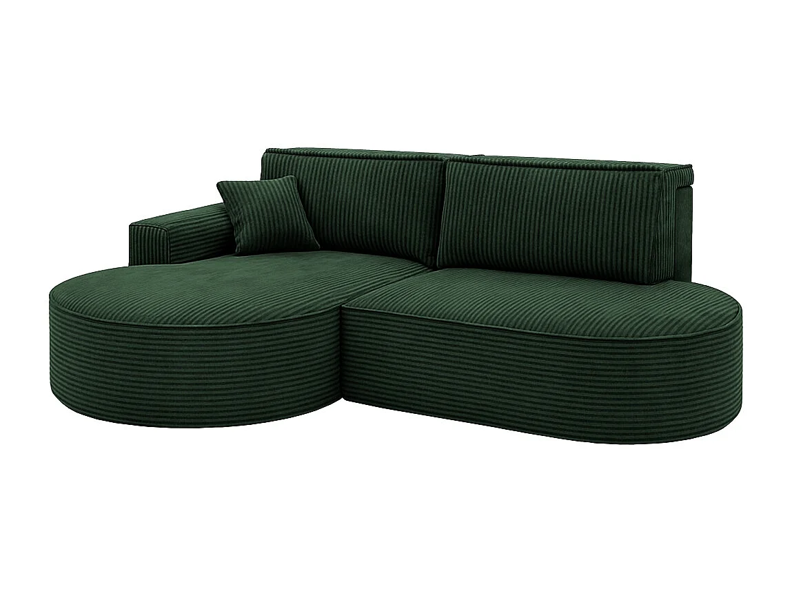 Canapé d'angle Modena Pro - confort et style dans un tissu au design moderne Poso Green Left