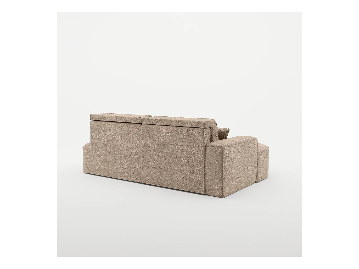 Canapé d'angle Modena Pro - confort et style dans un design moderne tissu Arena Dark Beige Left