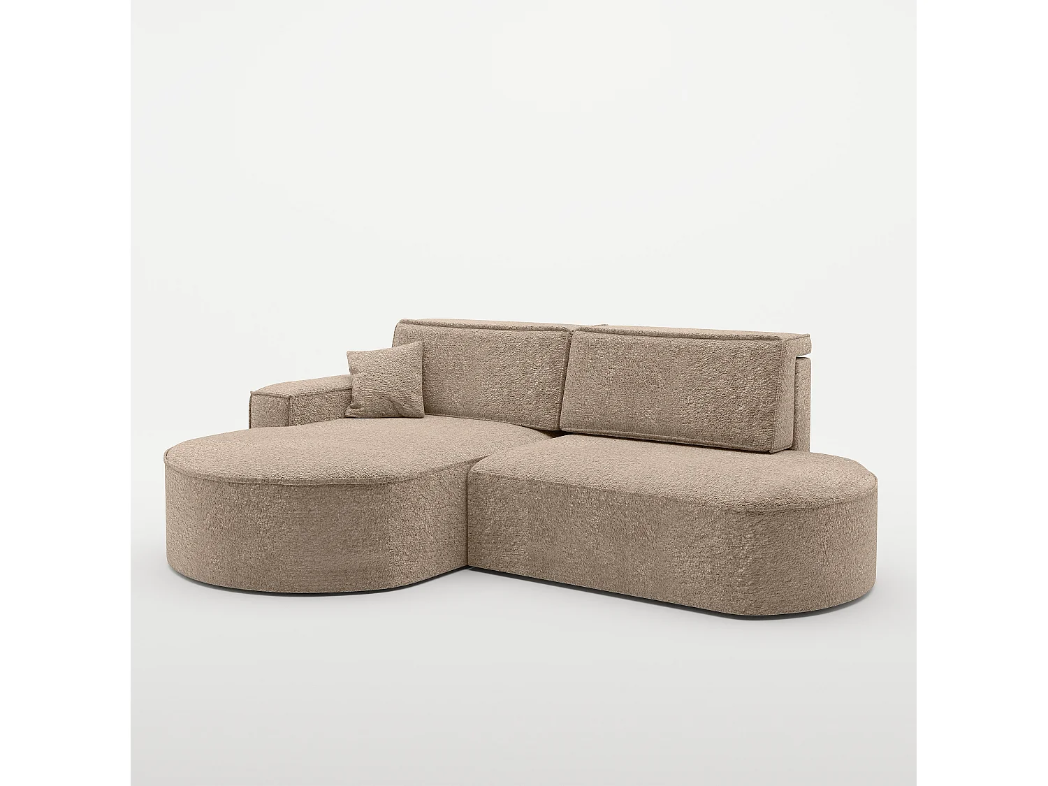 Canapé d'angle Modena Pro - confort et style dans un design moderne tissu Arena Dark Beige Left