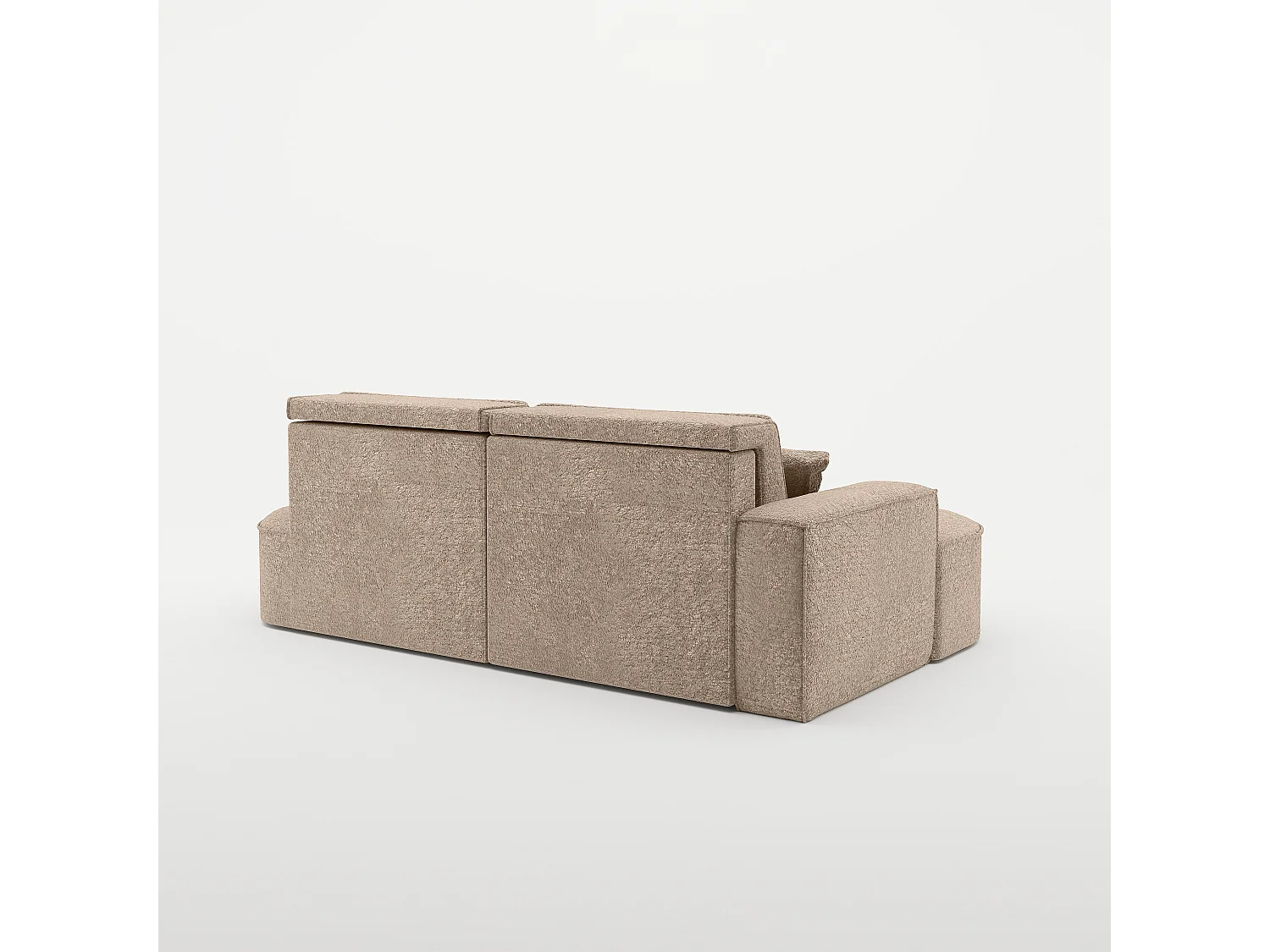 Canapé d'angle Modena Pro - confort et style dans un design moderne tissu Arena Dark Beige Left