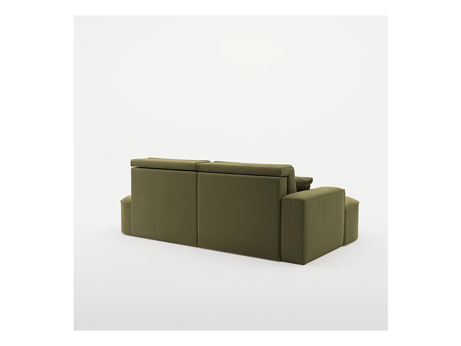 Canapé d'angle Modena Pro - confort et style dans un design moderne en tissu Salvador Olive Left
