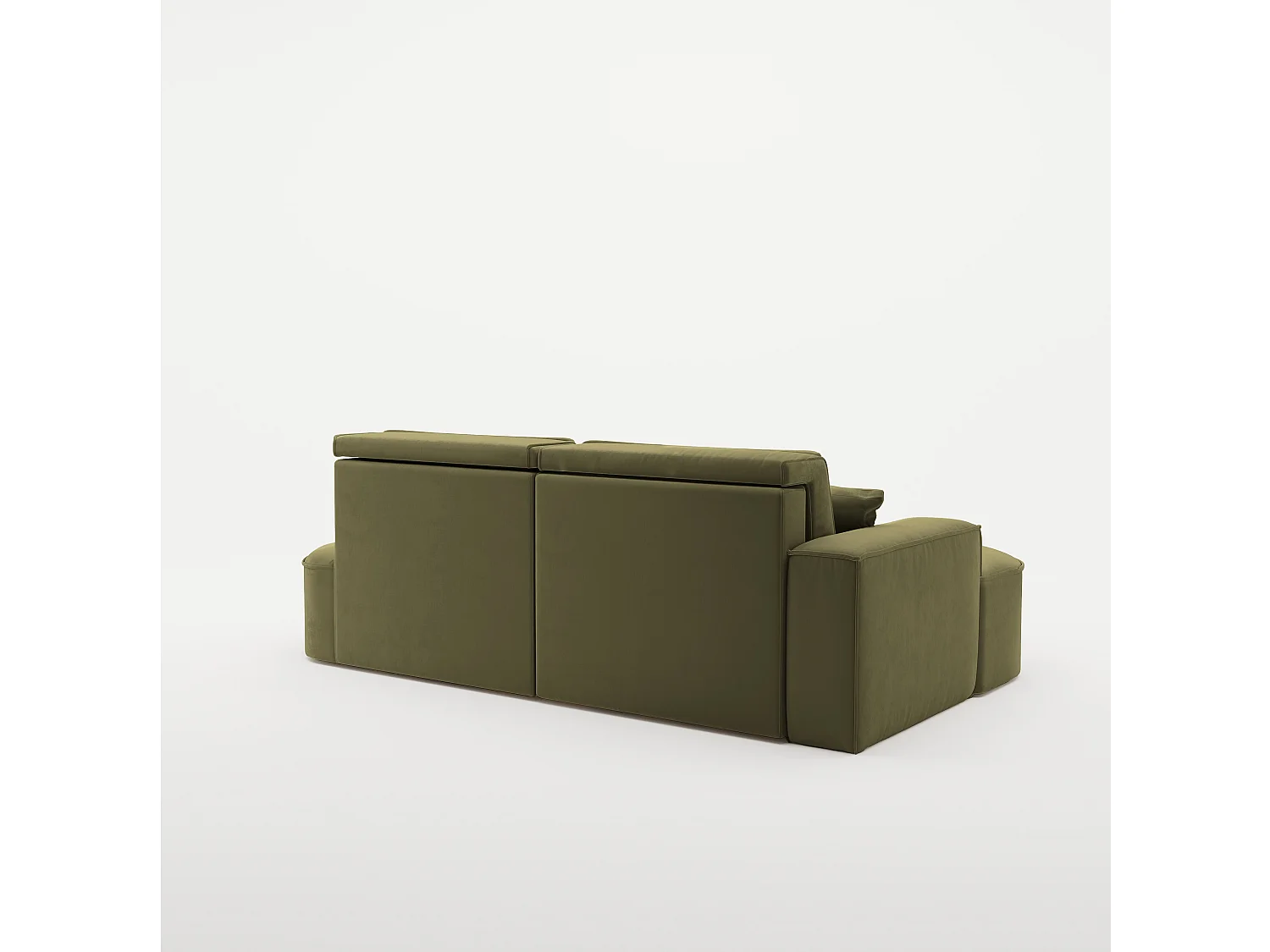 Canapé d'angle Modena Pro - confort et style dans un design moderne en tissu Salvador Olive Left
