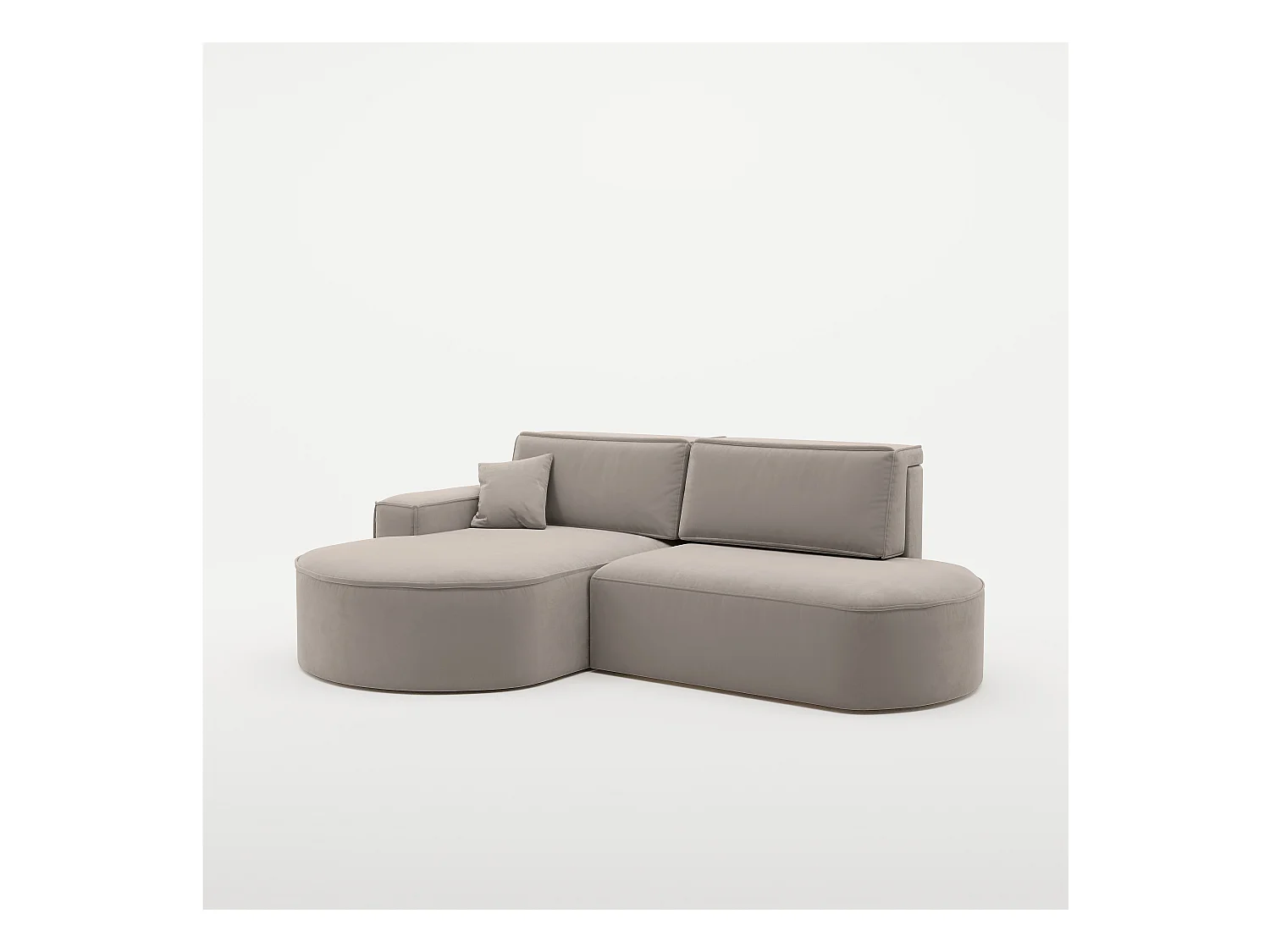 Canapé d'angle Modena Pro - confort et style dans un design moderne tissu Salvador beige clair Gauche