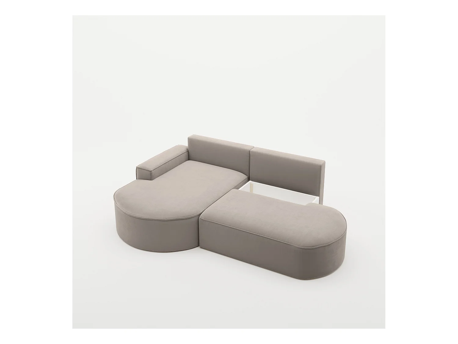 Ecksofa Modena Pro - Komfort und Stil in modernem Design stoff Salvador Hellbeige Links