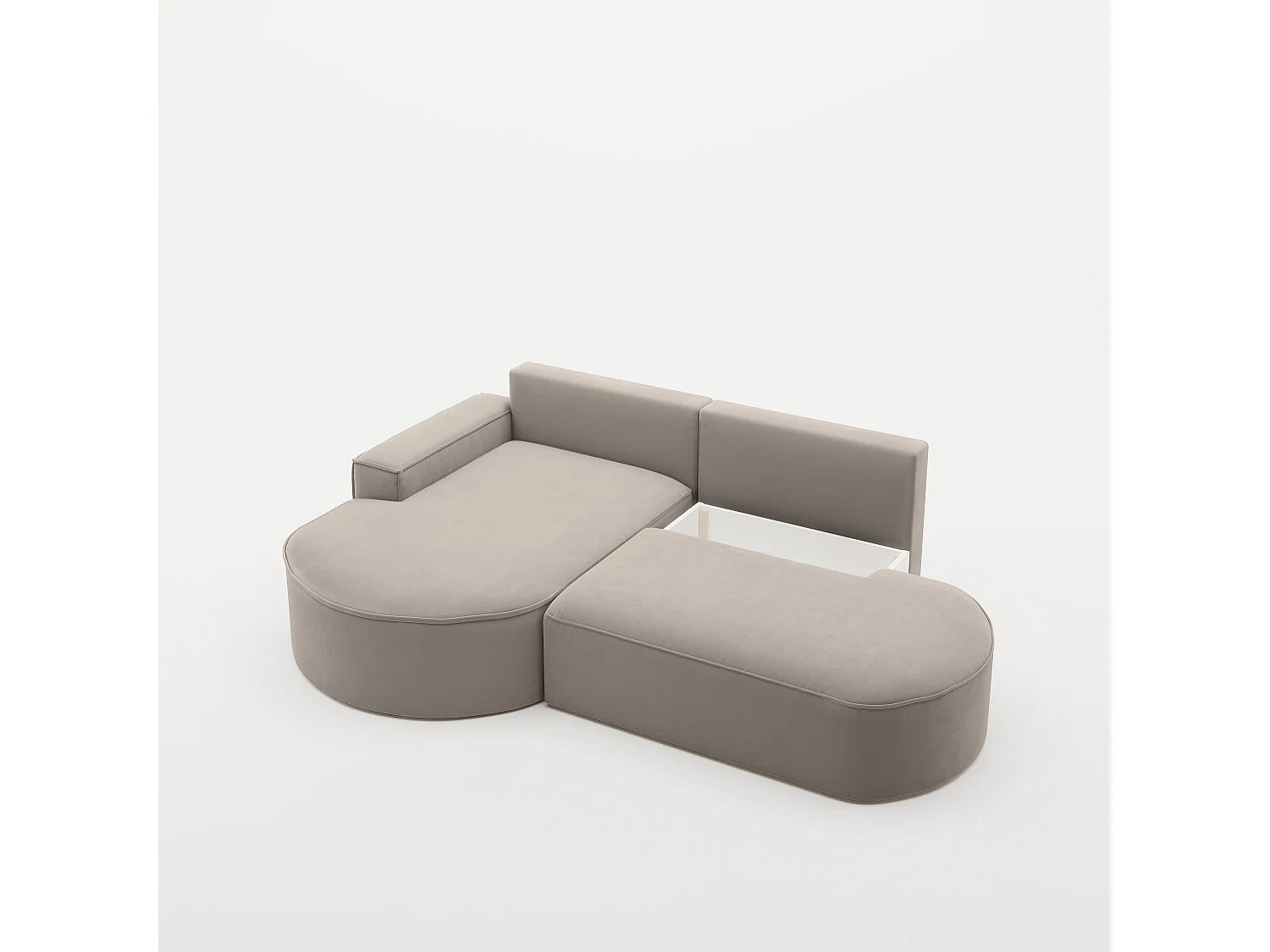 Ecksofa Modena Pro - Komfort und Stil in modernem Design stoff Salvador Hellbeige Links