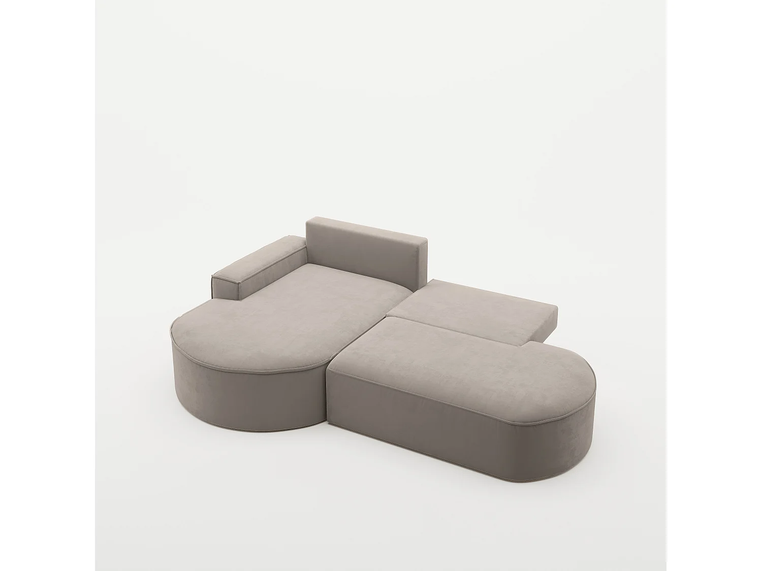 Ecksofa Modena Pro - Komfort und Stil in modernem Design stoff Salvador Hellbeige Links