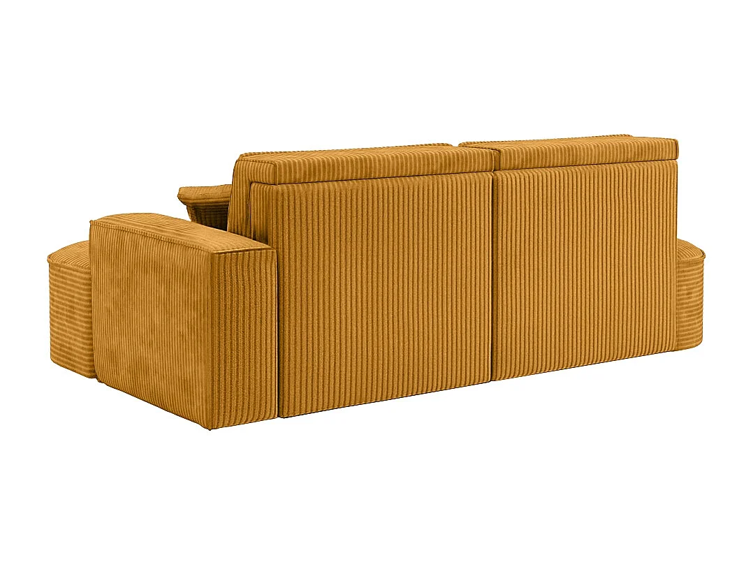 Canapé d'angle Modena Pro - Confort et style dans un design moderne tissu Poso couleur moutarde Droite