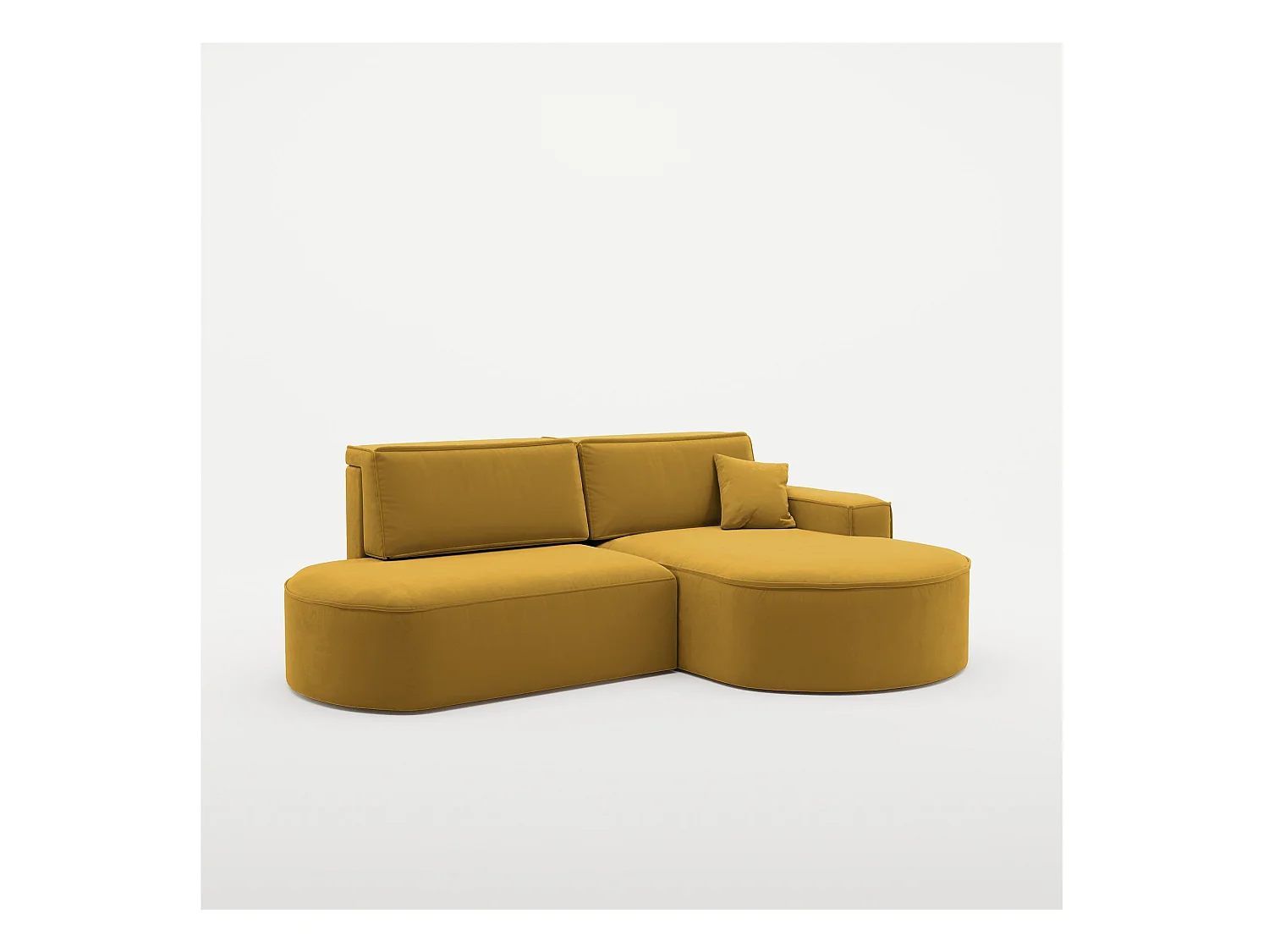 Canapé d'angle Modena Pro - Confort et style dans un tissu au design moderne Salvador Jaune Droite