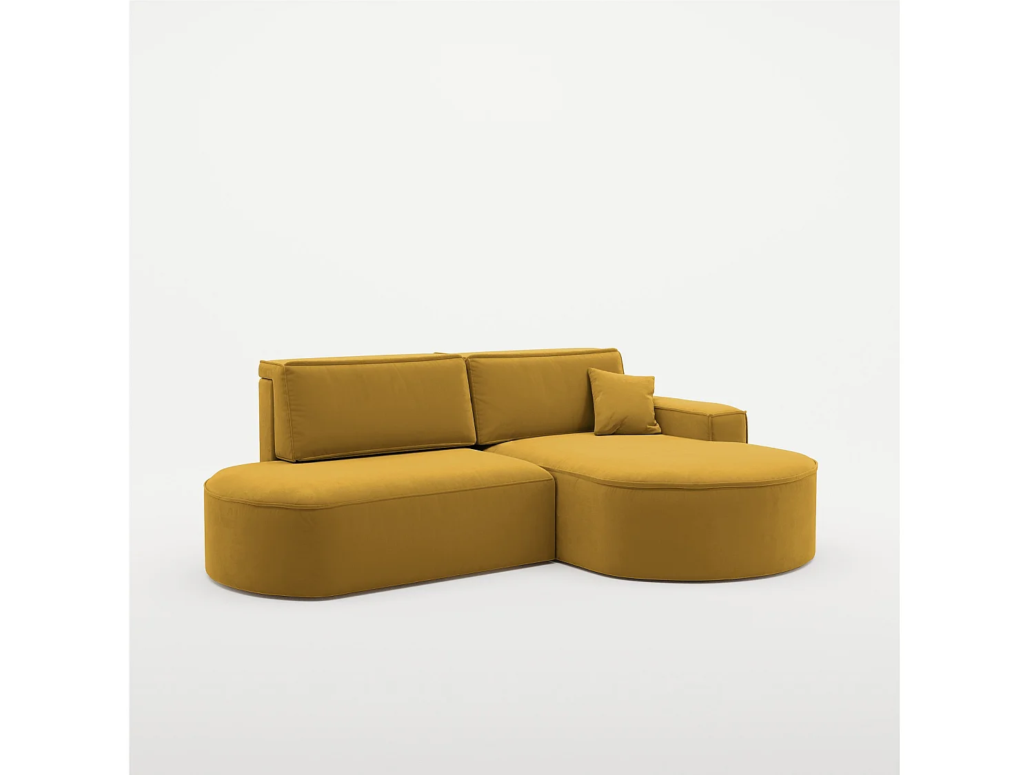 Canapé d'angle Modena Pro - Confort et style dans un tissu au design moderne Salvador Jaune Droite