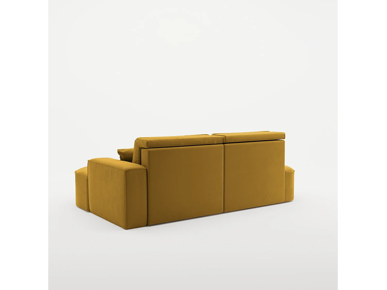 Canapé d'angle Modena Pro - Confort et style dans un tissu au design moderne Salvador Jaune Droite