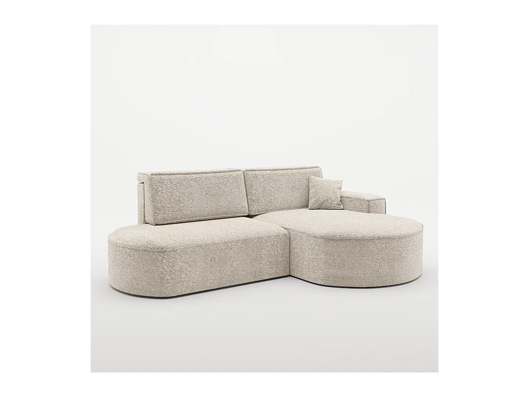 Canapé d'angle Modena Pro - confort et style dans un design moderne tissu Arena Ecru Droite