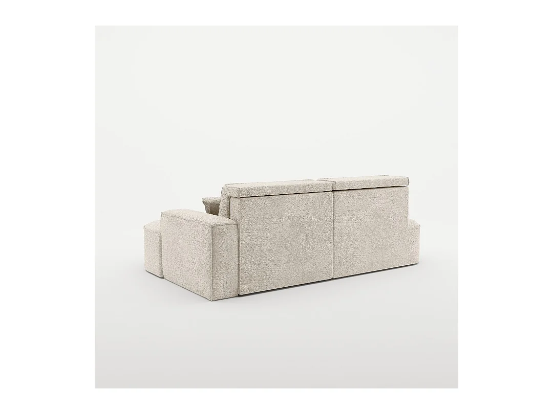 Canapé d'angle Modena Pro - confort et style dans un design moderne tissu Arena Ecru Droite