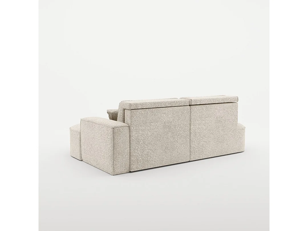 Canapé d'angle Modena Pro - confort et style dans un design moderne tissu Arena Ecru Droite