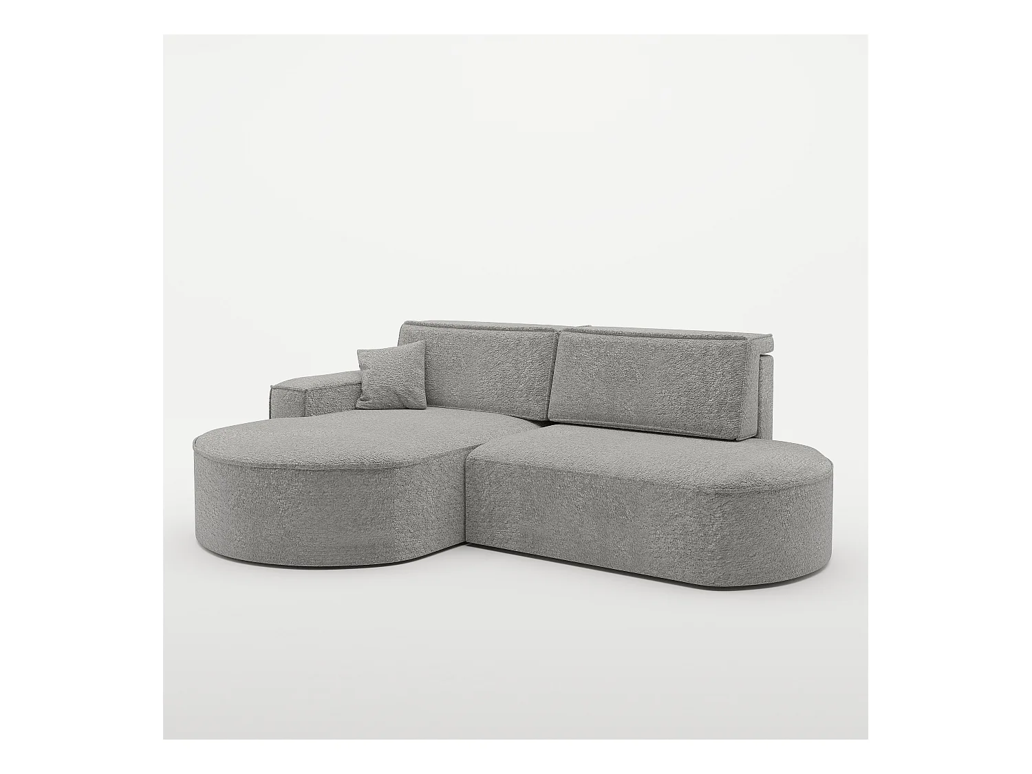 Canapé d'angle Modena Pro - confort et style dans un design moderne tissu Arena Grey Left