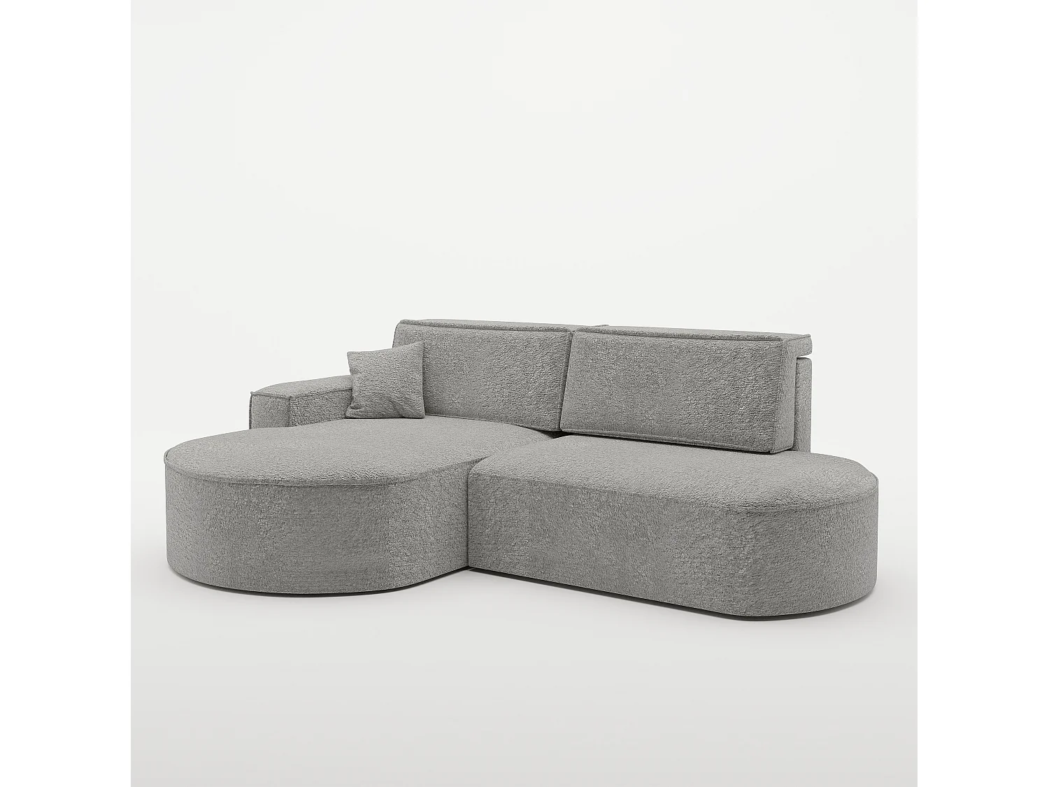 Canapé d'angle Modena Pro - confort et style dans un design moderne tissu Arena Grey Left