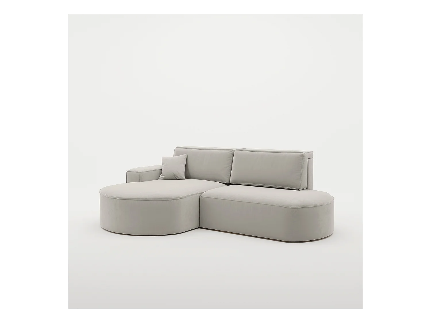Canapé d'angle Modena Pro - confort et style dans un design moderne tissu Salvador Light Grey Left