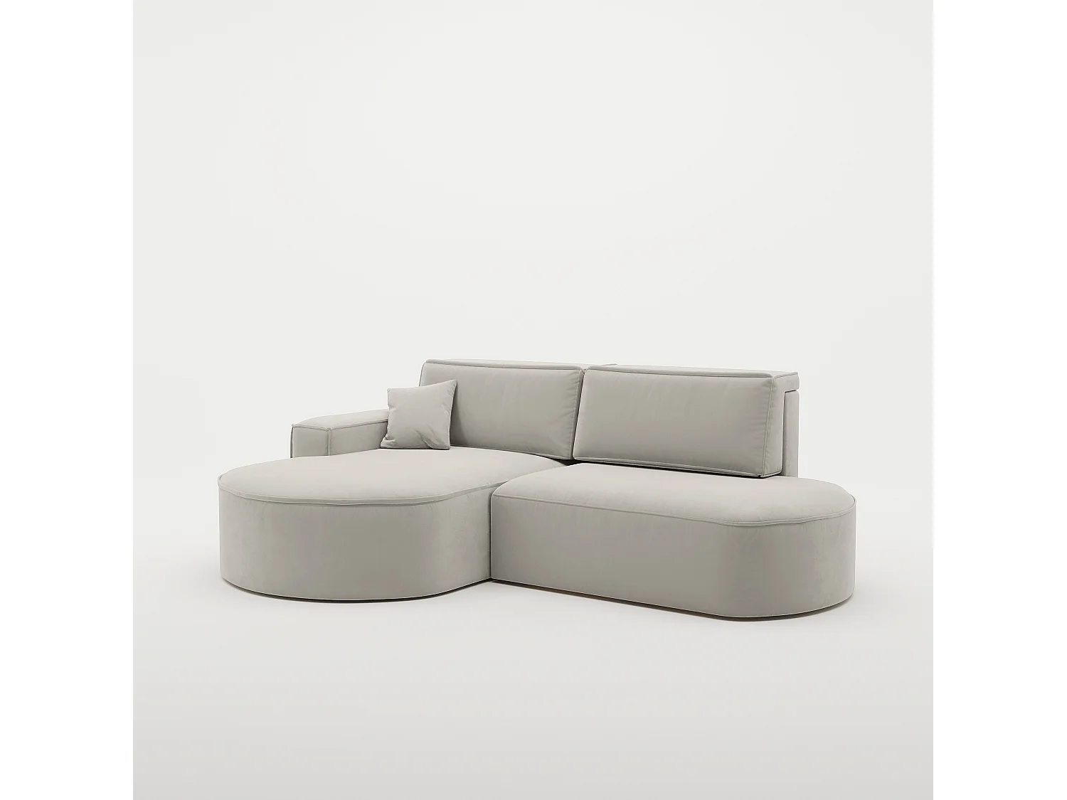 Canapé d'angle Modena Pro - confort et style dans un design moderne tissu Salvador Light Grey Left