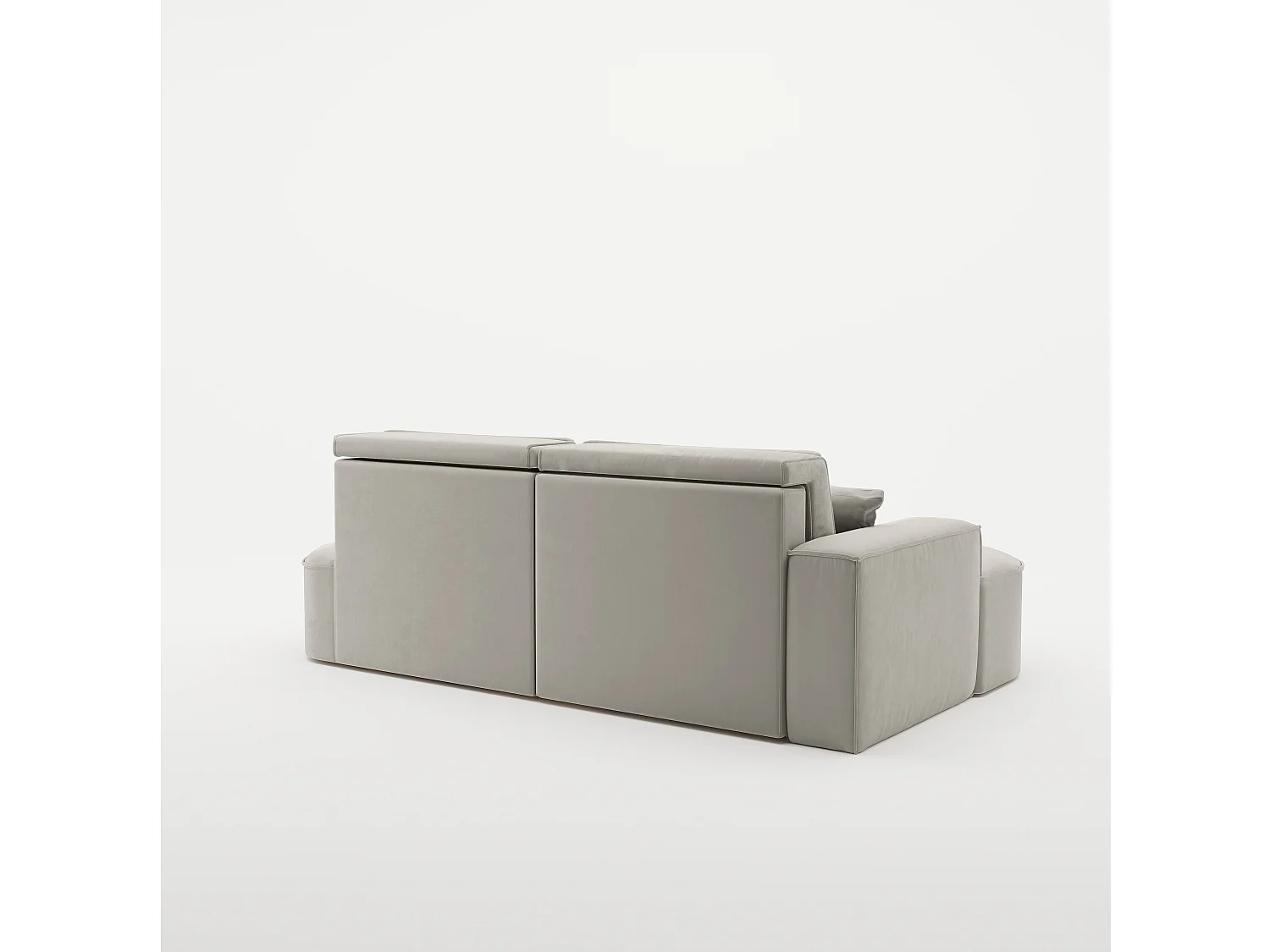 Canapé d'angle Modena Pro - confort et style dans un design moderne tissu Salvador Light Grey Left