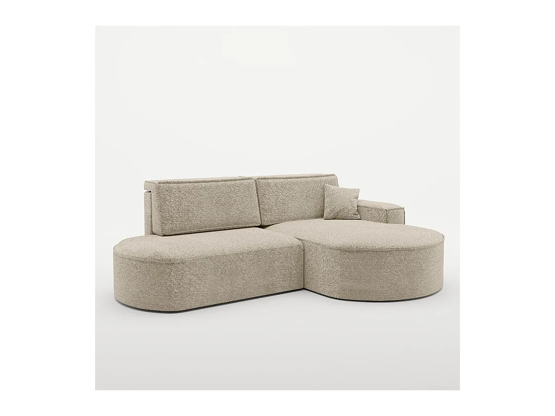 Canapé d'angle Modena Pro - confort et style dans un design moderne tissu Arena Beige Droite