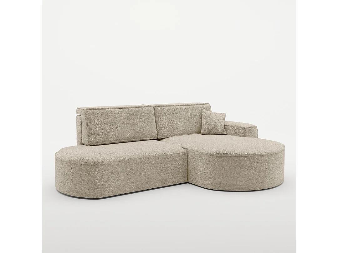 Canapé d'angle Modena Pro - confort et style dans un design moderne tissu Arena Beige Droite