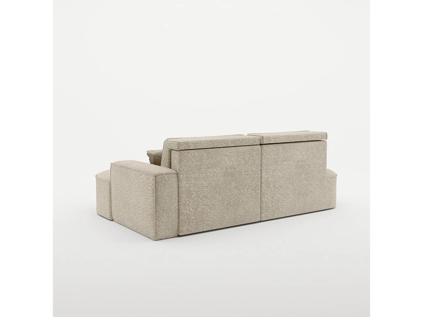 Canapé d'angle Modena Pro - confort et style dans un design moderne tissu Arena Beige Droite