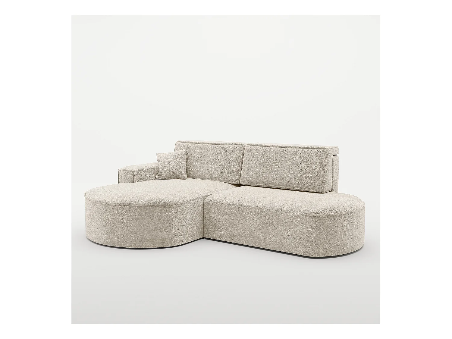 Canapé d'angle Modena Pro - confort et style dans un design moderne tissu Arena Ecru Gauche