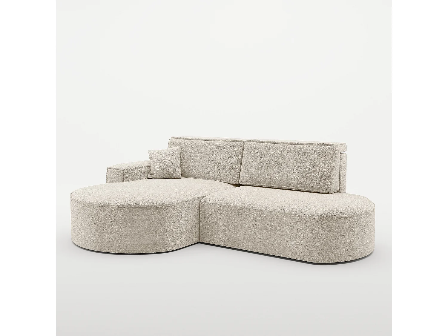 Canapé d'angle Modena Pro - confort et style dans un design moderne tissu Arena Ecru Gauche