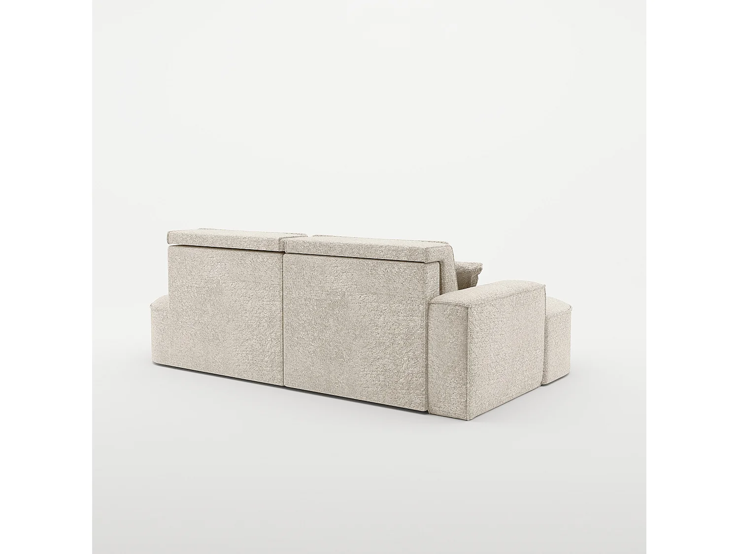 Canapé d'angle Modena Pro - confort et style dans un design moderne tissu Arena Ecru Gauche