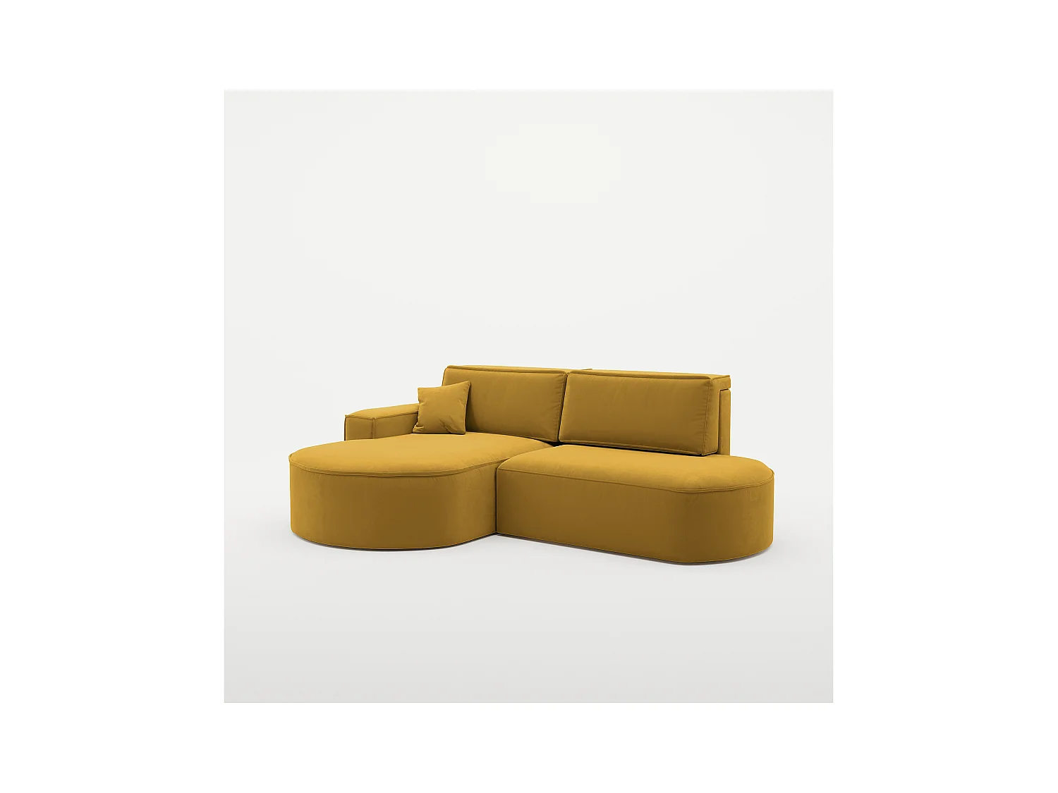 Canapé d'angle Modena Pro - confort et style dans un tissu design moderne Salvador Jaune Gauche