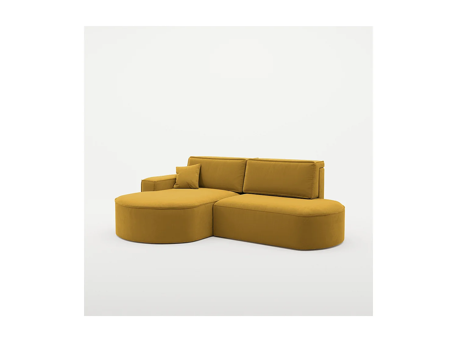 Canapé d'angle Modena Pro - confort et style dans un tissu design moderne Salvador Jaune Gauche