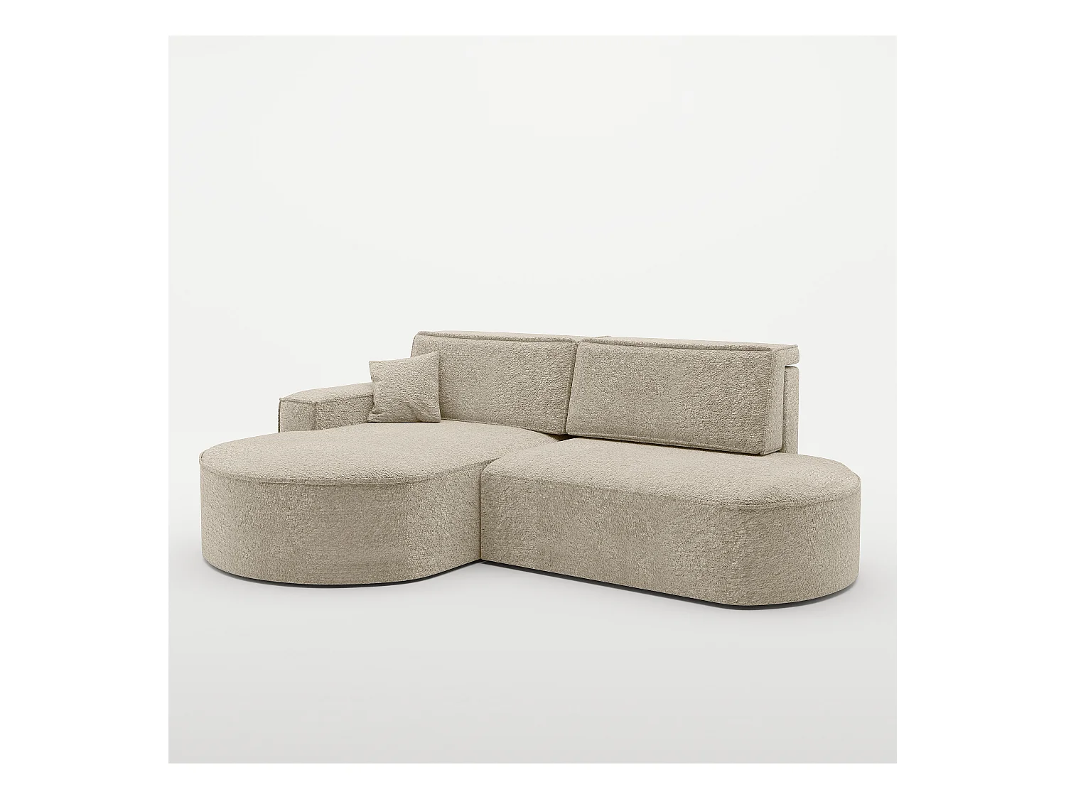 Canapé d'angle Modena Pro - confort et style dans un design moderne tissu Arena Beige Gauche
