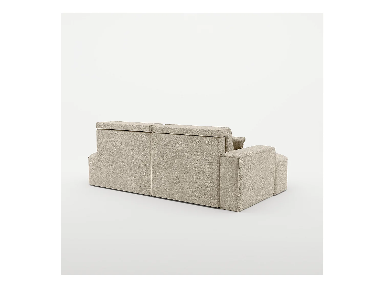 Canapé d'angle Modena Pro - confort et style dans un design moderne tissu Arena Beige Gauche