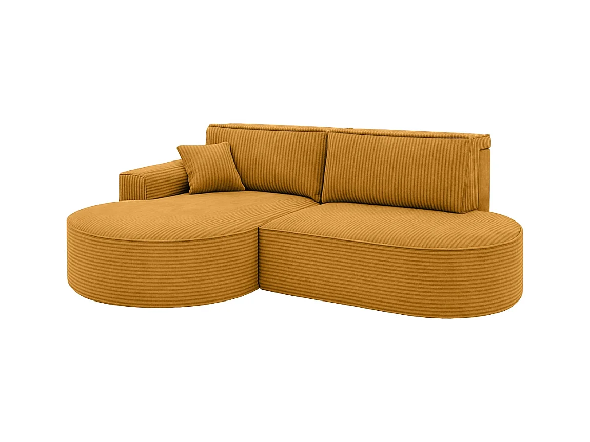 Canapé d'angle Modena Pro - Confort et style dans un design moderne tissu Poso couleur moutarde Gauche